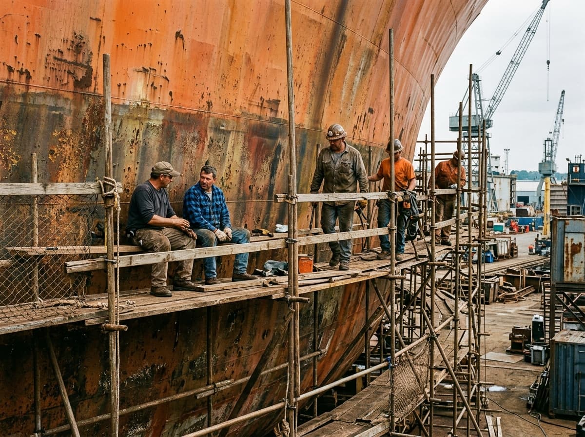 Engineers working on industrial infrastructure